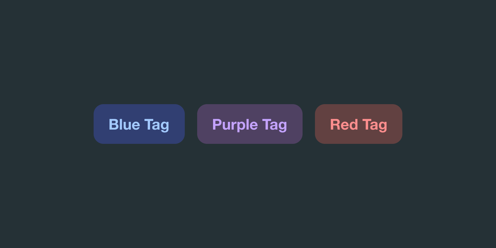 Designing blended tags in dark mode